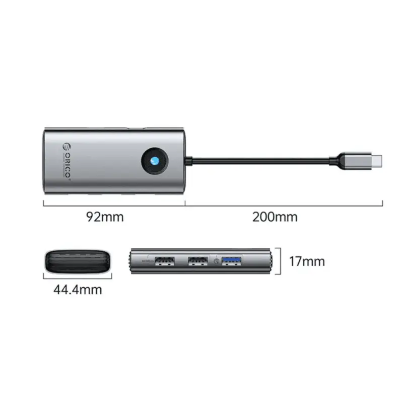 ⁦תחנת עגינה 6 ב-1 USB C⁩ – תמונה ⁦2⁩