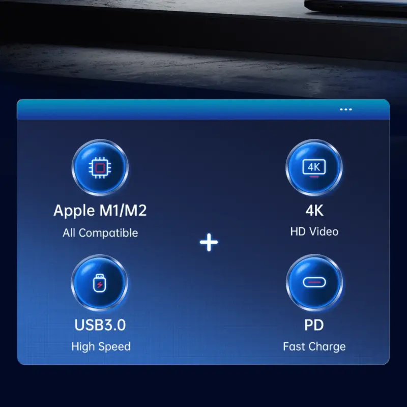 ⁦תחנת עגינה 6 ב-1 USB C⁩ – תמונה ⁦5⁩
