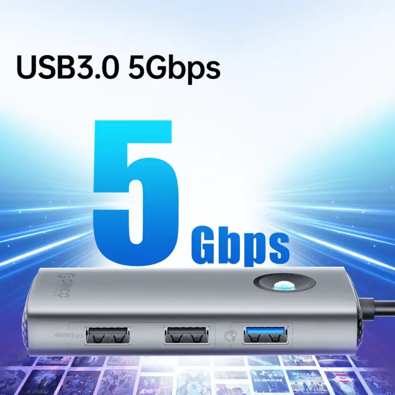 ⁦תחנת עגינה 6 ב-1 USB C⁩ – תמונה ⁦4⁩