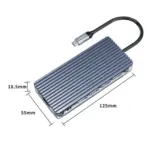 ⁦תחנת עגינה Type-C 11-in-1⁩ – תמונה ⁦2⁩