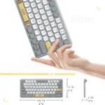 ⁦מקלדת בלוטוס אלחוטית iClever⁩ – תמונה ⁦3⁩