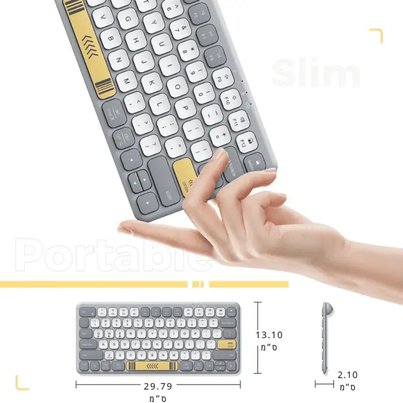 ⁦מקלדת בלוטוס אלחוטית iClever⁩ – תמונה ⁦3⁩