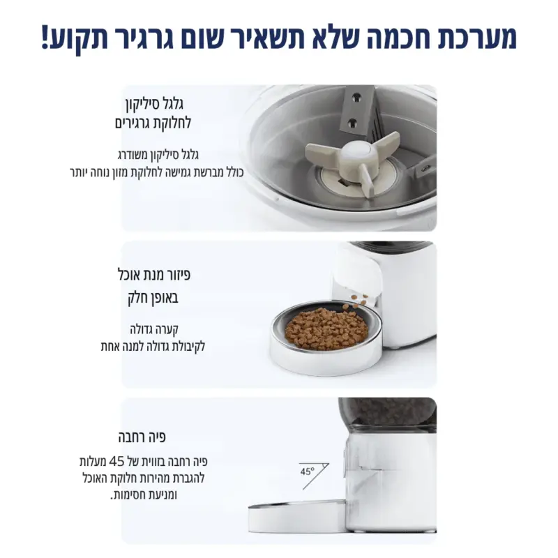⁦מתקן האכלה אוטומטי לבעלי חיים עם מצלמה 4 ליטר⁩ – תמונה ⁦7⁩